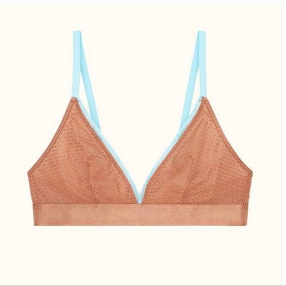 ThirdLove Modern Mesh Nude Triangle Wireless Comfy Lounge Bralette Bra - Picture 5 of 5